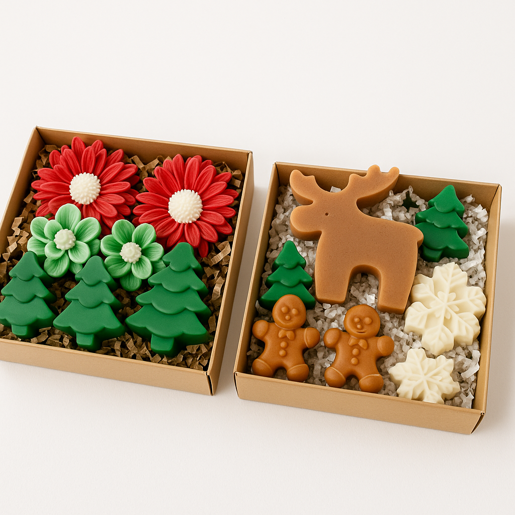 Christmas Evergreen Pine Wax Melt & candle  Gift Box